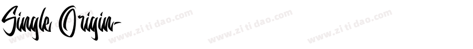 Single Origin字体转换